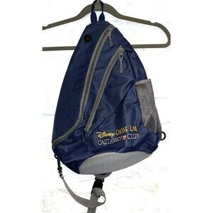 NEW! Disney Cruise Line Castaway Club Blue Shoulder Crossbody Backpack Sling Bag